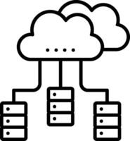 Distributed Database Line Icon vector