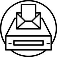 Project Inbox Line Icon vector