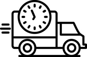 Delivery Time LineIcon vector