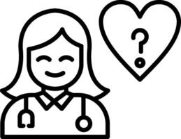 Ask a Doctor LineIcon vector