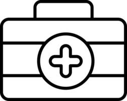 First Aid Kit LineIcon vector