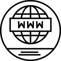 World Wide LineIcon vector