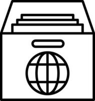 Global Archive LineIcon vector