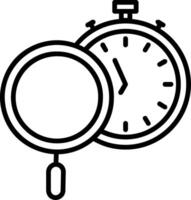 Time Tracking LineIcon vector