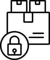 Delivering Protection LineIcon vector