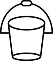 Bucket Line Icon vector