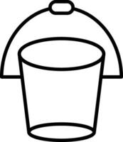 Bucket Line Icon vector