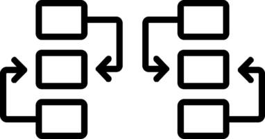 Flow Chart Line Icon vector