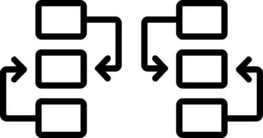 Flow Chart Line Icon vector