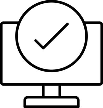 computadora cheque íconos diseño vector