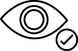 Eye Line Icon vector