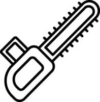 Chainsaw Line Icon vector