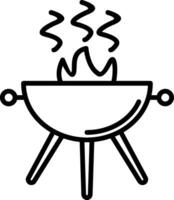 Grill Line Icon vector