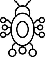 Digital Bug Icons Design vector