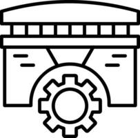 Bridge Line Icon vector