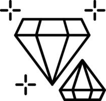 Diamond Line Icon vector
