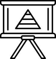 Pyramid Chart Line Icon vector