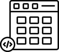 Module Line Icon vector