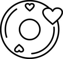 Cd Line Icon vector