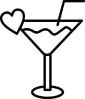 Cocktail Line Icon vector