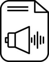 Audio File Line Icon vector