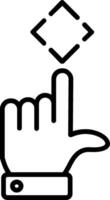 Gestures Line Icon vector