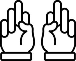 Hands Line Icon vector