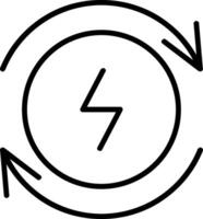 Electricity Line Icon vector