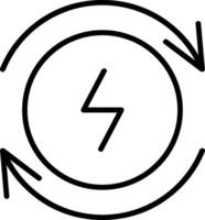 Electricity Line Icon vector