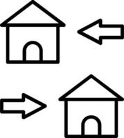 Change Of Housing Line Icon vector