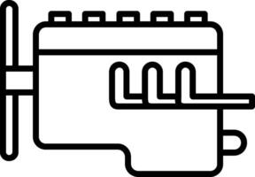 Engine Line Icon vector