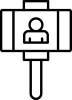 Vlogger Line Icon vector