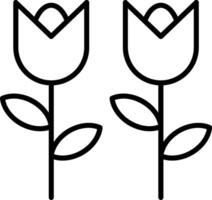 Flowers Line Icon vector