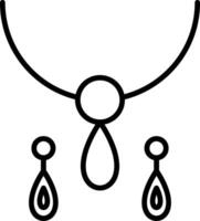 Jewelry Line Icon vector