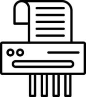 Shredder Line Icon vector