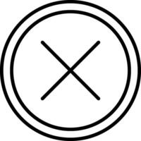Cross Line Icon vector