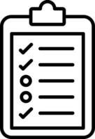 Checklist Line Icon vector