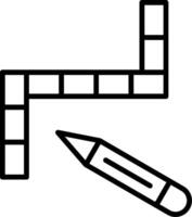 crucigrama línea icono vector