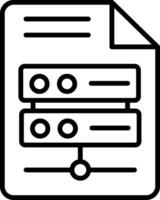 Server Line Icon vector