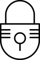 Lock Line Icon vector