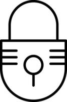 Lock Line Icon vector