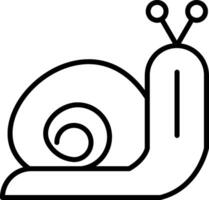 icono de línea de caracol vector