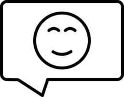 Happy Line Icon vector
