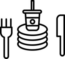 Tableware Line Icon vector