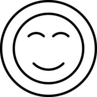 icono de línea de sonrisa vector