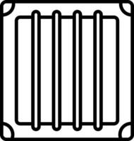 Jail Line Icon vector