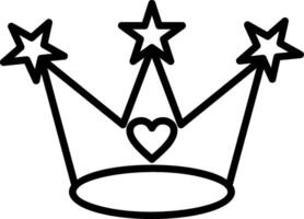 Crown Line Icon vector