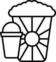 Popcorn Line Icon vector