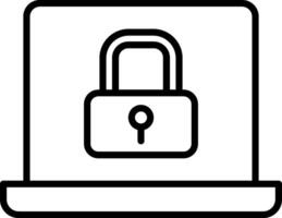 Security Line Icon vector