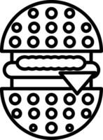 Burger Line Icon vector